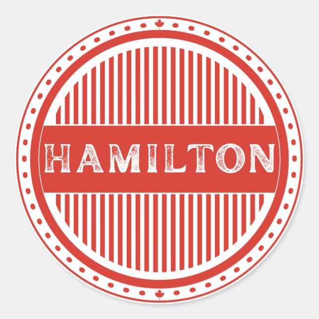 Adesivo Hamilton City Pride Emblem – Canadian Identity (Frente)
