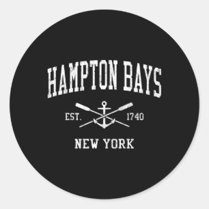 Adesivo Hampton Bays Ny Crossed Oars Anchor Esporte