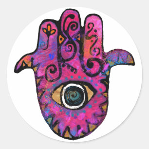 ADESIVO ** HAMSA COR-DE-ROSA **