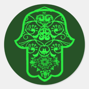 Adesivo Hamsa Floral (Verde)