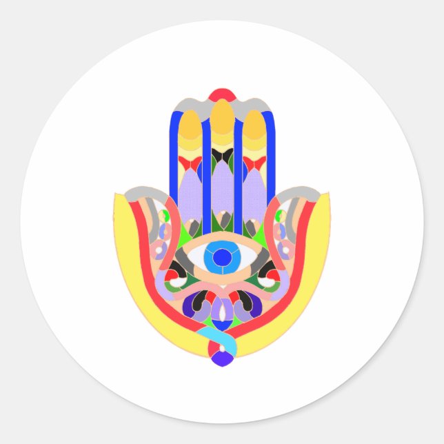 Adesivo Hamsa - muito colorido (Frente)
