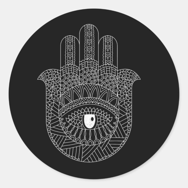 Adesivo Hamsa Símbolo Islam Muçulmano Allah Koran Gift (Frente)