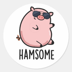 Adesivo Hamsome Funny Pig Pun