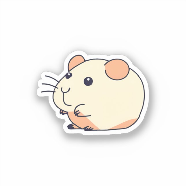 Adesivo Hamster Adorável (Frente)