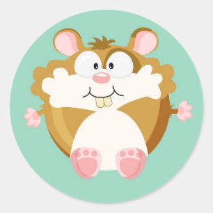 Adesivo Hamster bonito do círculo