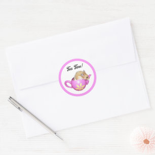 Adesivo Hamster bonito em chaleira rosa com foto de margar