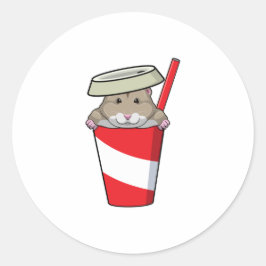 Adesivo Hamster com Bebida