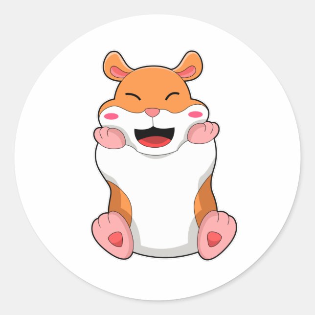 Adesivo Hamster com bochechas vermelhas (Frente)