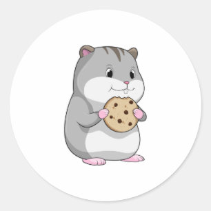 Adesivo Hamster com Cookie