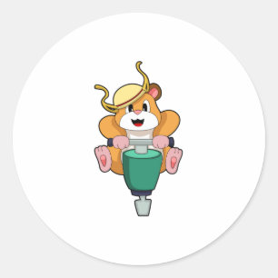 Adesivo Hamster com Jackhammer