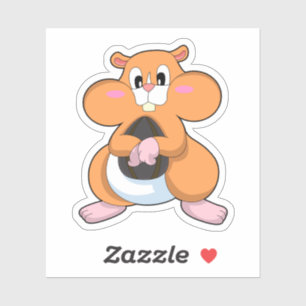 Adesivo Hamster com Noz