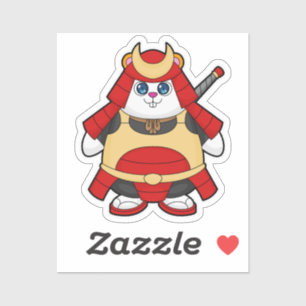 Adesivo Hamster como Guerreiro com Armor