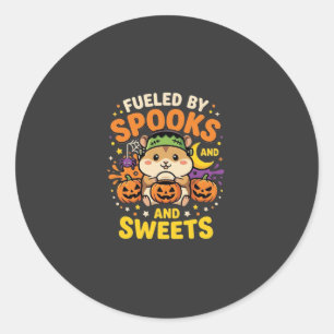 Adesivo Hamster de Halloween Alimentado por Espíritos e Do