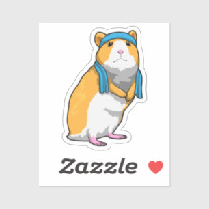 Adesivo Hamster em Malhação com Toalha