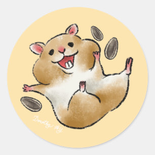 Adesivo Hamster Feliz