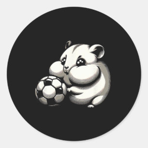 Adesivo Hamster Gordinho Com Futebol Ll Cartoon Kawaii
