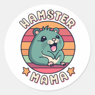 Adesivo Hamster Mamãe Fofa Kawaii Roedor Mãe