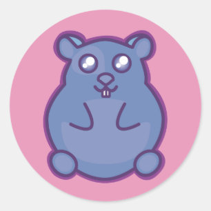 Adesivo Hamster roxo
