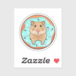 Adesivo Hamster with Donut<br><div class="desc">This design is the perfect gift for a birthday,  Christmas and other celebrations. It is suitable for women,  men and kids.</div>