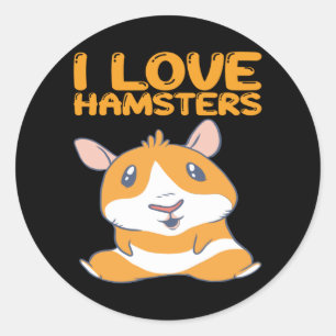 Adesivo Hamsters - Eu Amo Hamsters