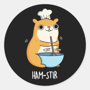 Adesivo Hamstir Funny Hamster Pun Dark BG