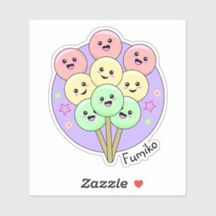 Adesivo Hanami Dango Doce Comida Japonesa Kawaii