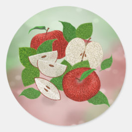 Adesivo Hand-Drawn Apple Stickers – Rustic Modern