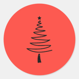Adesivo Hand Drawn christmas tree