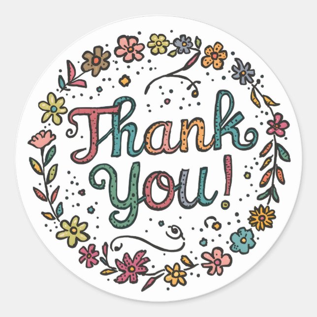 Adesivo Hand-Drawn Flower Doodle (Frente)