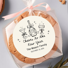 Adesivo Hand Drawn New Year's Eve Party Sticker