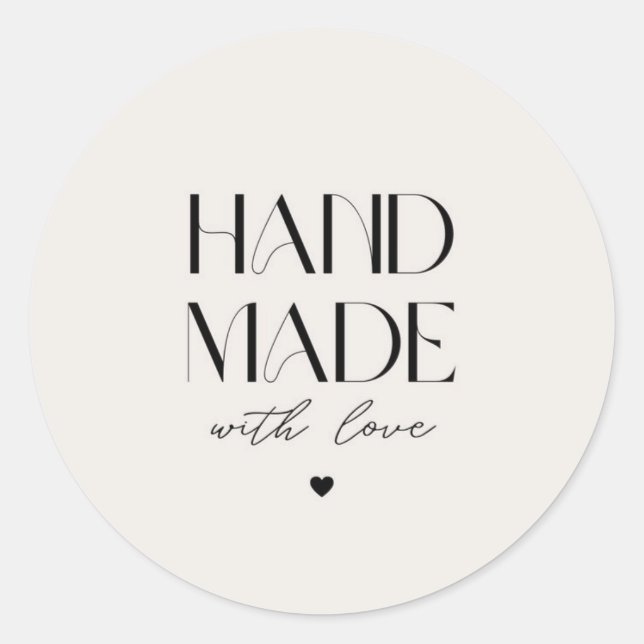 Adesivo Hand Made With Love Simple Sticker – Small Busines (Frente)