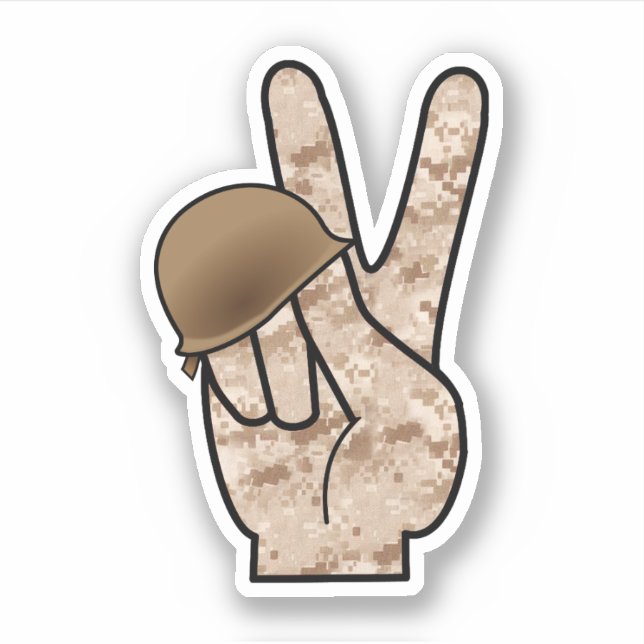 Adesivo Hand Peace Camouflage (Frente)