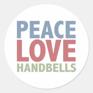 Adesivo Handbells do amor da paz