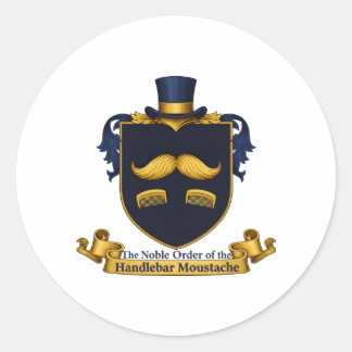 Adesivo Handlebar Moustache Gentleman's Round Sticker