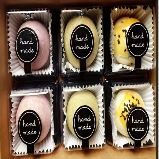 Adesivo Handmade Black & Pudding Sealing (Handmade Black & Pudding Sealing Stickers Suitable for DIY Gift, Handmade Baking, Birthday Party, )