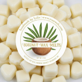 Adesivo Handmade Coconut Melts Round Sticker