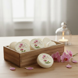 Adesivo Handmade Orchid Wax Melts Round Sticker