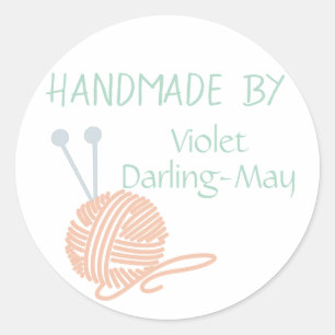 Adesivo Handmade perto - fio para confecção de malhas &