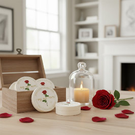 Adesivo Handmade Rose Wax Melts Round Sticker