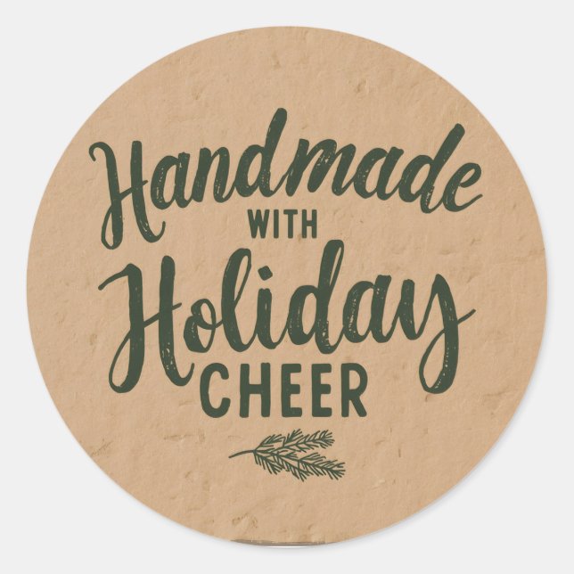 Adesivo Handmade with Holiday Cheer (Frente)
