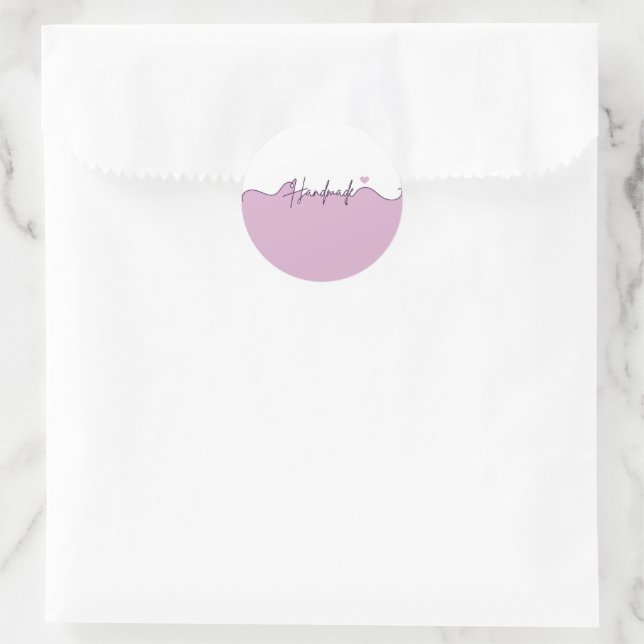 Adesivo Handmade With Love Floral Small Business Packaging (Bolsa)