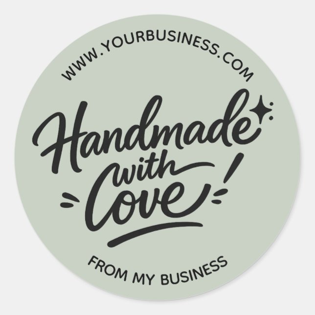 Adesivo Handmade With Love Packaging Sticker (Frente)