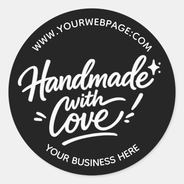 Adesivo Handmade With Love Packaging Sticker (Frente)