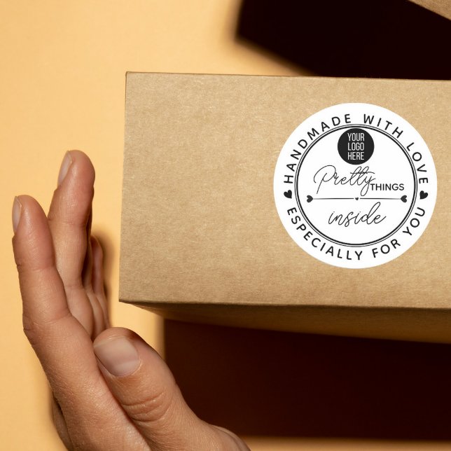 Adesivo Handmade With Love pretty things inside parcel  (Criador carregado)