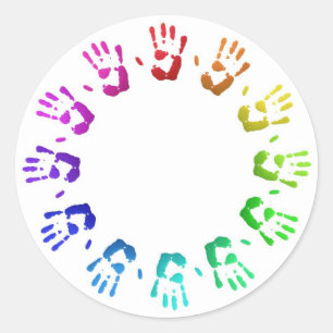 Adesivo Handprints coloridos