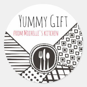 Adesivo Handrawn misturou a restauração do cozinheiro