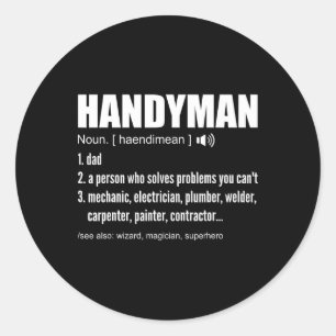 Adesivo Handyman Definition Camisetas Funny Pai Handyman P