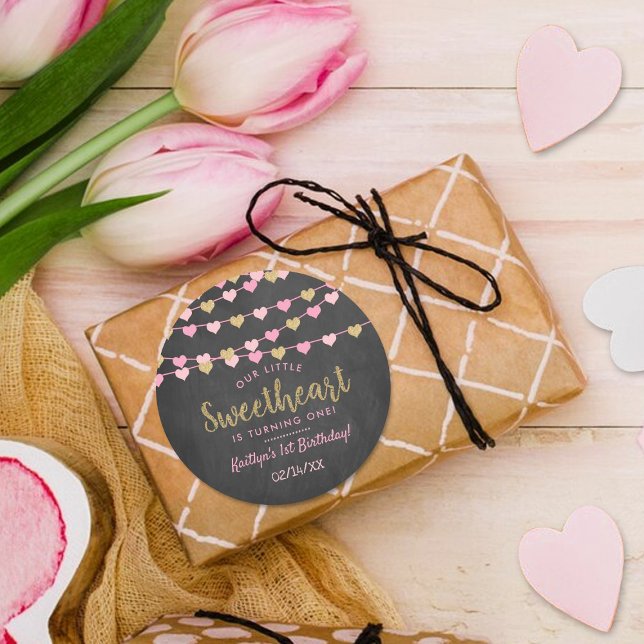 Adesivo Hang Love Hearts Little Sweetheart Aniversário (Criador carregado)