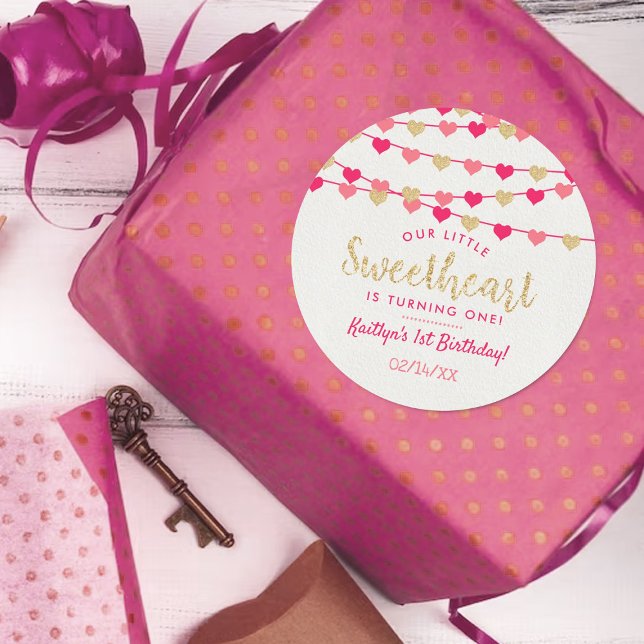 Adesivo Hang Love Hearts Little Sweetheart Aniversário (Criador carregado)