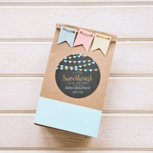 Adesivo Hang Love Hearts Little Sweetheart Chá de fraldas